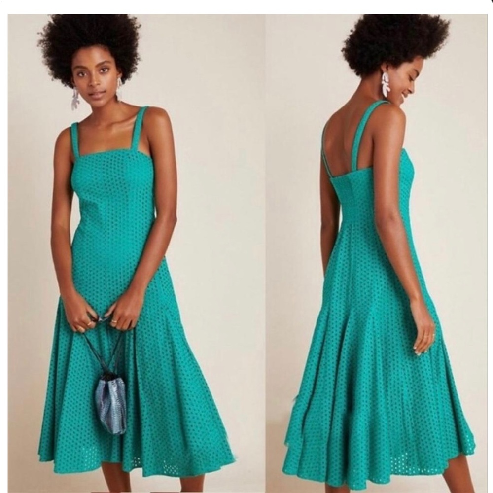 Anthropologie Maeve Leila Eyelet Casual Dress